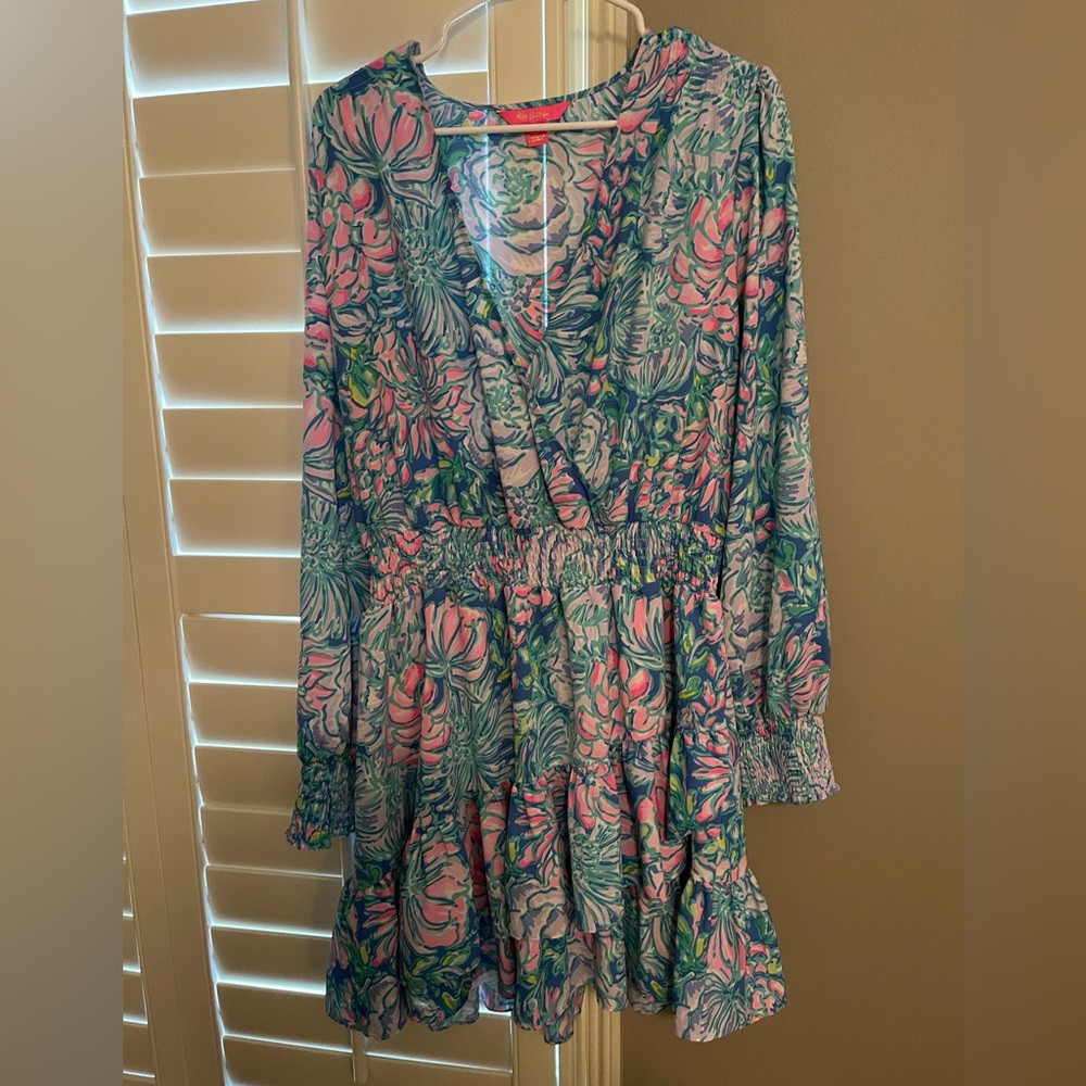 Lilly Pulitzer Multicolor Floral Long Sleeve Dress